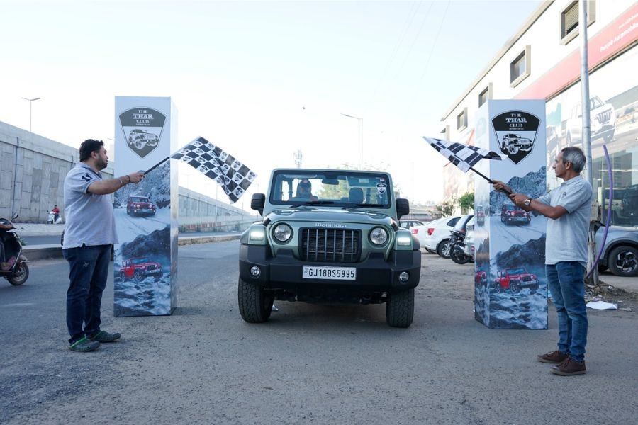 Thar Club was launched at Ahmedabad; an off-roading event was organized with more than 40 Thars